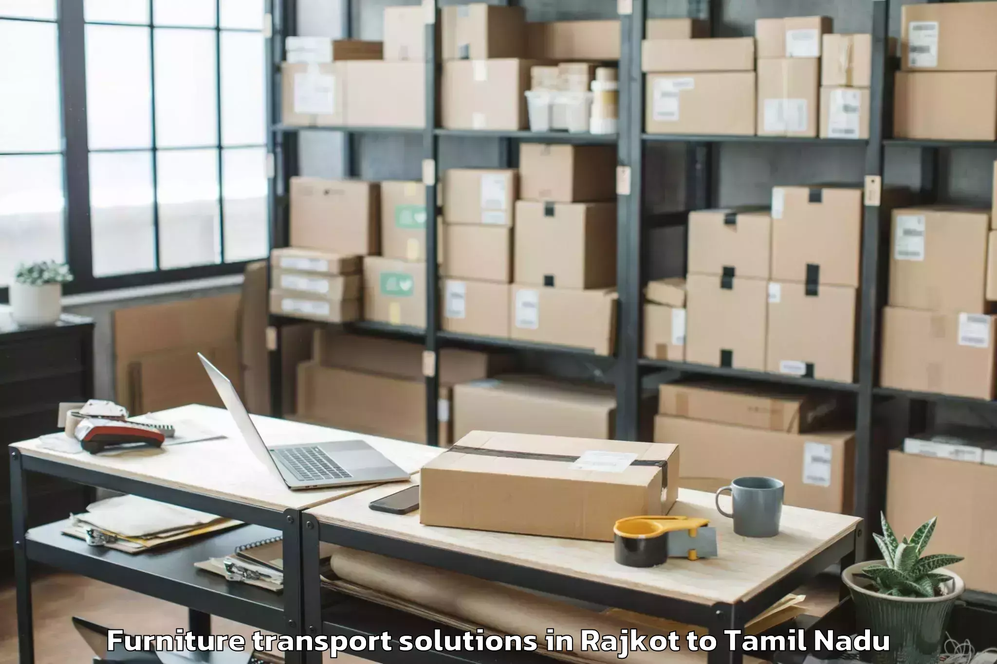 Affordable Rajkot to Vedasandur Furniture Transport Solutions